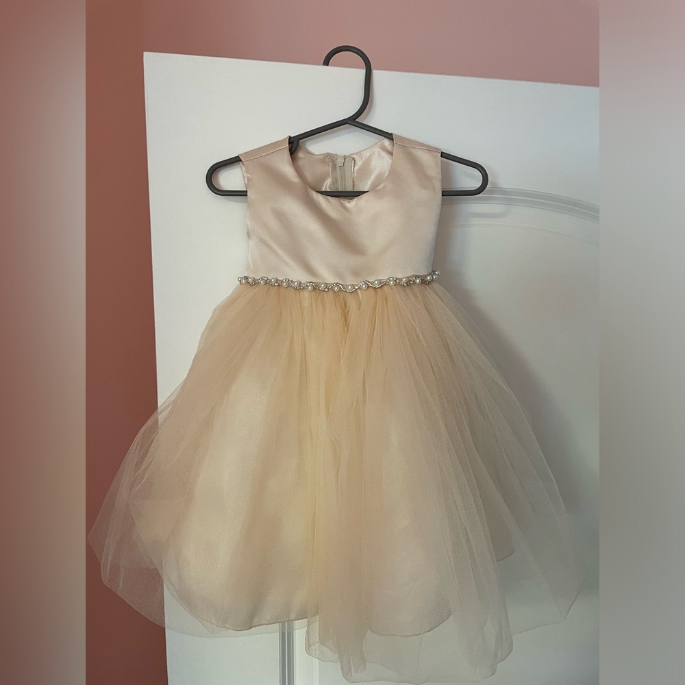 Cream Baby Flower Girl Dress 9-12 months